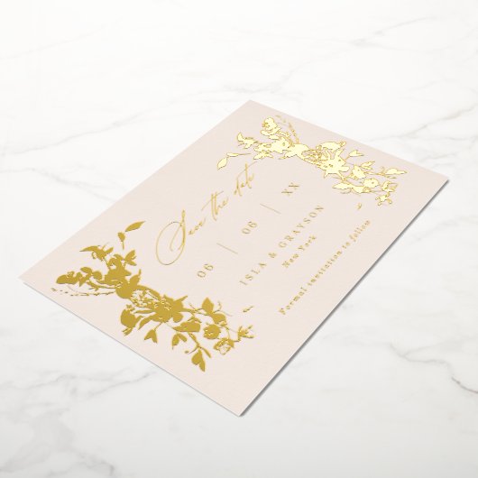 Wildblumen beim Hochzeitsfeiern speichern das Datu Folieneinladung (Gedreht)