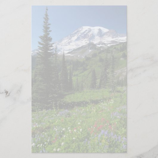 Wildblumen beim Mount Rainier Briefpapier (Vorderseite)