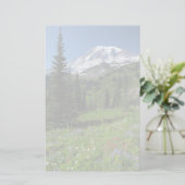 Wildblumen beim Mount Rainier Briefpapier (Stehend Vorderseite)