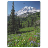 Wildblumen beim Mount Rainier Klemmbrett (Rückseite)