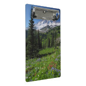 Wildblumen beim Mount Rainier Mini Klemmbrett (Schrägansicht)