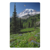 Wildblumen beim Mount Rainier Mini Klemmbrett (Rückseite)