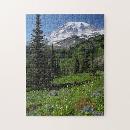 Wildblumen beim Mount Rainier Puzzle (Vertikal)