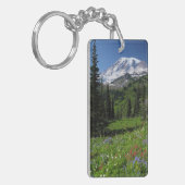 Wildblumen beim Mount Rainier Schlüsselanhänger (Vorderseite links)