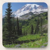 Wildblumen beim Mount Rainier Untersetzer (Vorderseite)