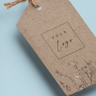 Wildblumen Benutzerdefinierte Logo-Hang-Tags W/Str Geschenkanhänger