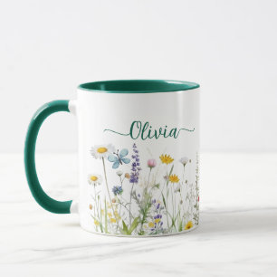 Wildblumen Benutzerdefinierter Skriptname Tasse