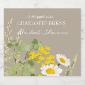 Wildblumen Benutzerdefiniertes Brautparty Alkoholflaschenetikett (Einzelnes Label)