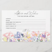 Wildblumen Beratung und Wünsche Brautparty Briefpapier (Vorderseite)