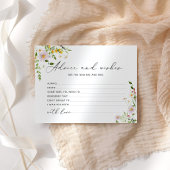 Wildblumen Beratung und Wünsche Brautparty Karte