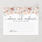 Wildblumen Beratung und Wünsche Brautparty Karte (Vorderseite)