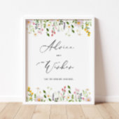 Wildblumen Beratung und Wünsche für Newlyweds Post Poster