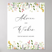 Wildblumen Beratung und Wünsche für Newlyweds Post Poster (Vorne)