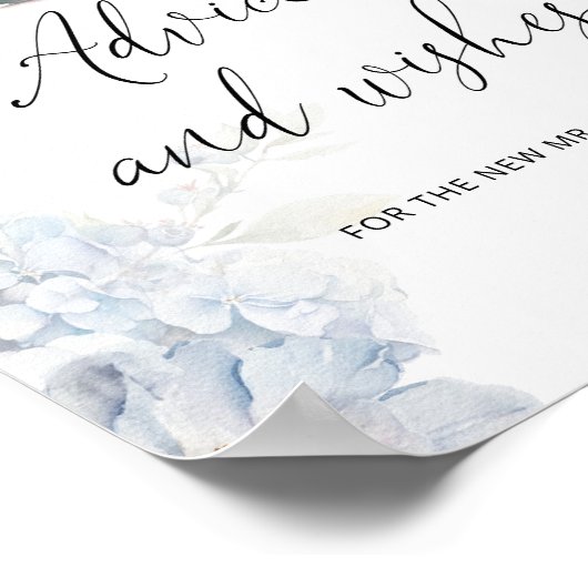 Wildblumen Beratung und Wünsche für Newlyweds Post Poster (Ecke)