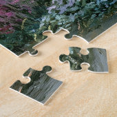 Wildblumen-Berg-Sonnenaufgang-Gemälde Puzzle (Seite)