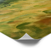 Wildblumen Berge Landschaft Impressionismus Kunst Poster (Ecke)