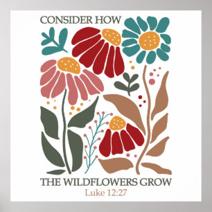 Wildblumen Bibelverse Poster