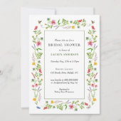 Wildblumen & Bienen Brautdusche Einladung (Vorderseite)