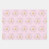 Wildblumen Bienendesign Geschenkpapier Set (Vorderseite 3)