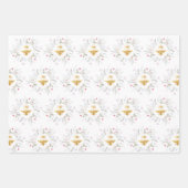 Wildblumen Bienendesign Geschenkpapier Set (Vorderseite)
