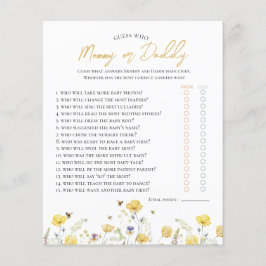 Wildblumen & Bienenratze Wer Baby Duschspiel