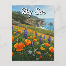 Wildblumen Big Sur Kalifornien Postkarte