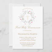 Wildblumen bilden den Rahmen für die Erste Heilige Einladung (Vorderseite)