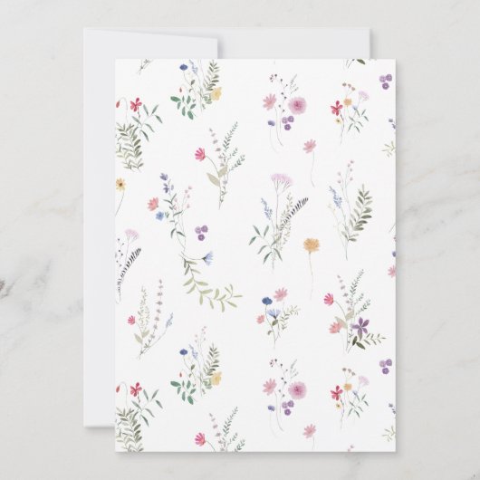 Wildblumen bilden den Rahmen für die Erste Heilige Einladung (Rückseite)