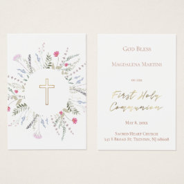 Wildblumen bilden die Erste Gedenkkarte der Kommun