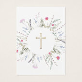 Wildblumen bilden die Erste Gedenkkarte der Kommun (Vorderseite)