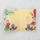 Wildblumen Bird Birthday Karte (Innenseite)