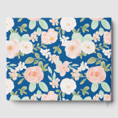 Wildblumen Blau Gingham-Schleife Abschlussfeier Gästebuch (Rückseite)