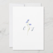 Wildblumen Blau Rustikal Einladung (Rückseite)