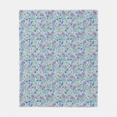 Wildblumen Blauer Fleece Blanket, mittel (Vorderseite)