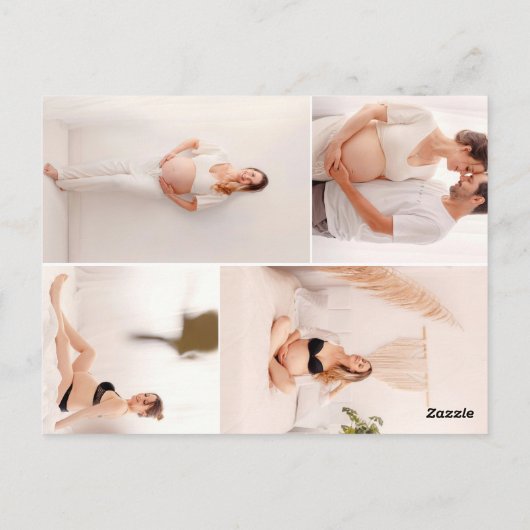 Wildblumen Blue Bow Baby Dusche Postkarte (Rückseite)