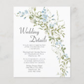 Wildblumen Blue Green Wedding Card (Vorderseite)
