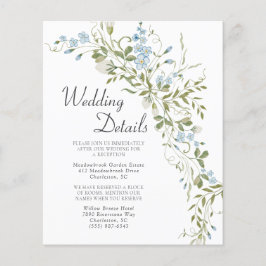 Wildblumen Blue Green Wedding Card