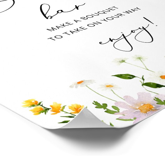 Wildblumen blühen Bar. Bar Poster (Ecke)