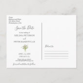 Wildblumen blühen Save the Date Postkarte (Rückseite)