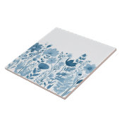 Wildblumen - Blume mit blauer und weißer Blume Fliese (Seite)