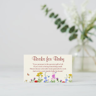 Wildblumen-Blumen-Baby-Party-Bücher für Baby Begleitkarte