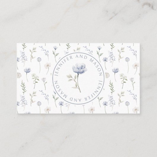 Wildblumen Blumen botanische Hochzeiten Platzkarte (Rückseite)