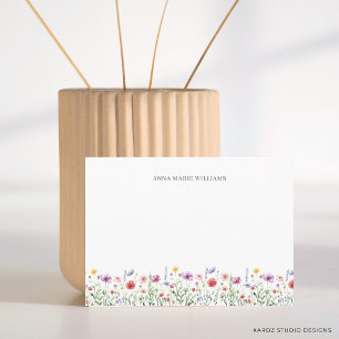 Wildblumen-Blumen-Chic-Grußkarten Mitteilungskarte