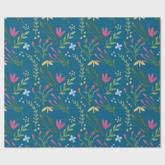 Wildblumen Blumen Geschenkpapier (Flach)