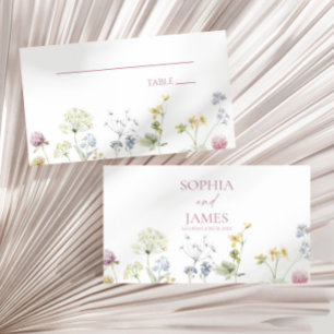 Wildblumen Blumen Hochzeit Platzkarte