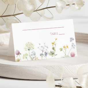 Wildblumen Blumen Hochzeit Platzkarte