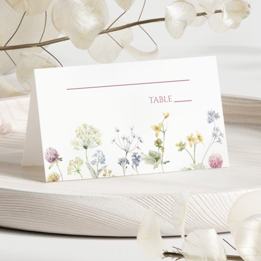 Wildblumen Blumen Hochzeit Platzkarte