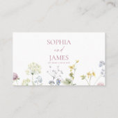 Wildblumen Blumen Hochzeit  Platzkarte (Rückseite)