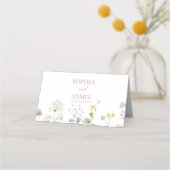 Wildblumen Blumen Hochzeit Platzkarte (Rückseite)
