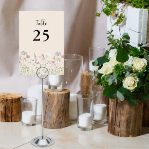 Wildblumen-Blumen-Klein Tischnummer